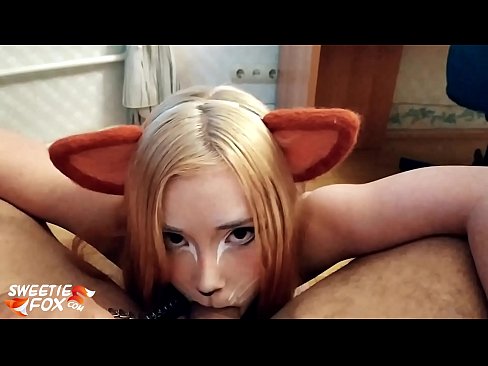 ❤️ Кицунэ глытае член і канчае ў рот ❤️ Якасны сэкс у нас